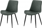 Garvis s&ouml;&ouml;gitoa toolid, komplekt 2, polsterdatud toolid istmepatjadega, kunstkangas, k&ouml;&ouml;gitool, elutoa tool, garderoobitool, ergonoomiline tool (oliivi)