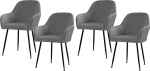 Mumjooyi Stretch Chair Covers, 2 tooli katte komplekt koos k&auml;etoega, elastne toolikate, tugitool, kaitsev kate, eemaldatavad sametist toolikatted, s&ouml;&ouml;gitoa toolidele, riietuslaua toolile (Pack of
