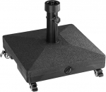 BAKAJI Garden Parasol Base T&auml;idetav 4 ratast ja pidurid Vaikne ruudukujuline vihmavarju statiiv 38/48mm Maht 16L vesi v&auml;ljas baarid restoranid (Square koos