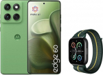 Motorola Edge 60 nutitelefon Pantone Shamrock + Moto Watch Fit Trekking Green