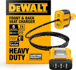 DEWALT suure j&otilde;udlusega 72W USB autolaadija 5 pordi multiport autolaadija iPhone 17 jaoks, kiire laadimine PD & QC3.0 sigaretis&uuml;&uuml;taja adapteriga koos 6ft kaabliga