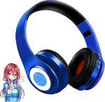 Nakano Miku Quintuplets Quintessential Bluetooth k&otilde;rvaklapid sisseehitatud mikrofoniga Traadita kokkupandavad &uuml;le k&otilde;rvade HiFi Stereo k&otilde;rvaklapid Cosplay siniseks