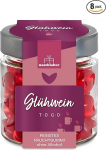 Pakend 8 Glled Wine To Go puuviljakommi, 120 g, alkoholivabad puuviljakommid j&otilde;uludeks ja advendiajaks klaasist, suures pakendis, kingitus j&otilde;uludeks.