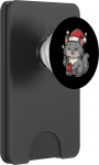 Weihnachtsmann-Katzengem&auml;lde PopSockets PopWallet f&uuml;r MagSafe