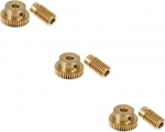 Pakett 6 40 turbiini v&otilde;lli Worm Reducer, v&auml;ike modulaarne Worm Worm Worm Worm ja Worm Wheel, mehaaniline Worm Gear, Beel Gear, Worm Motor, ajam puur, vask, kuldne
