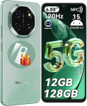 Blackview Shark 6 AI 5G mobiiltelefon ilma lepinguta, 6,88-tolline 120 Hz Android 15 nutitelefon 5G ilma lepinguta, 12GB + 128GB / 2TB TF 5000mAh & 18W, 16MP + 8MP Dual 5G SIM mobiiltelefonid / s&otilde;rmej&auml;lg, 16MP + 8MP Dual 5G SIM mobiiltelefonid / s&otilde;rm ...