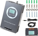 100 A MPPT p&auml;ikese laadimiskontroller 48 V 36 V 24 V 12 V auto Max 150 V DC sisendiga p&auml;ikesekontroller koos LCD-ekraaniga ja temperatuurianduriga, t&ouml;&ouml;tab suletud, geel-, &uuml;leujutatud ja liitium- 1,5 m LCD485-ga