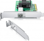 10Gb Ethernet PCIE v&otilde;rgukaart Intel X520-DA1, 82599ES kiip, &Uuml;ks SFP+ port, PCIe 2.0x8, 10G v&otilde;rgukaart koos pool- ja t&auml;isk&otilde;rguse klambriga Toetus Windows 7/8/10/Linux/Vmware