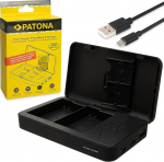 PATONA Dual Charger - Power Bank funktsioon ja m&auml;lukaardi salvestamine EN-EL15 EN EL15b EL15c akule, mis on &uuml;hilduv Nikon 1 V1 Z5 Z6 Zf Z6II Z6III Z7 Z7II Z8 D800 D850 D7000 D7100 D7200 D7500
