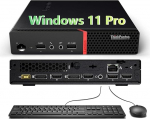 Lenovo ThinkCentre M715q Mini lauaarvuti, AMD Pro A12-8870E, 8 GB RAM, 256 GB SSD, WiFi, Bluetooth, USA QWERTY klaviatuur, Windows 11 Pro (renoveeritud)