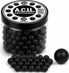 A.C.I.L. 100 x Pr&auml;zisionskugeln aus hartem Nylon - .68 Kal Wiederverwendbare Trainingsb&auml;lle f&uuml;r Ziel&uuml;bungen & Marker-Kompatibilit&auml;t - Langlebige massive Nylonkugeln (Schwarz)
