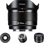 7artisans AF 50mm F1.8 APS-C E objektiiv 180g Suure avaga autofookusobjektiiv n&auml;o/silma tuvastamisega, mis &uuml;hildub Sony E Mount A6000/A5000/A3000/A6700 objektiiviga.