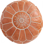 Bloomma Moroccan Poufs nahast luksus Ottomans Footstools Tan Unstuffed