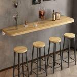 Klappbarer Wandtisch mit Klappblatt, industrielle klappbare Wandwerkbank, klappbarer Stehtisch, klappbare H&auml;ngewerkbank, herunterklappbare Arbeitsplattenverl&auml;ngerung (Beige, 90 x 40 cm)