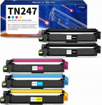 5 tk TN243 tooner, mis &uuml;hildub Brother TN-243CMYK tooneriga Brother MFC L3750CDW L3770CDW MFC-L3750CDW TN 243CMYK TN-247 tooner DCP-L3550CDW HL-L3210CW HL-L3230CDW MFC-L37110CDW CW