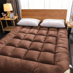 Dremdo Japanese Floor Mattress, Futon Mattress, Thick Tatami Mat, Sleeping Pad, Foldable Roll-Up Mattress, Japanese Thick Futon Mattress, Breathable Foldable Floor Bed, Brown, 120 x 200 cm