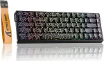 ATTACK SHARK X68MAX HE Rapid Trigger Wired Gaming Keyboard, valmistatud alumiiniumist, 0,005 mm RT t&auml;psus, Hall Effect Magnetic Switch, reguleeritav k&auml;ivitamine, 8000Hz, 0,08 ms latentsus, RGB (mustad kontuurid)