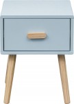 Rebecca Mobili RE7142 Laste magamistoa &ouml;&ouml;kapp 1 sahtliga helesinine pruun MDF m&auml;nd Montessori tuppa Skandinaavia stiilis M&otilde;&otilde;tmed K x S x S: 44 x 35 x 35 cm