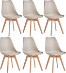 JZGORC 6 moodsa s&ouml;&ouml;gitooli komplekt, k&ouml;&ouml;gitoolid polsterdusega ja p&ouml;&ouml;gijalgadega magamistuppa, elutuppa, s&ouml;&ouml;gituppa, k&ouml;&ouml;ki - khaki v&auml;rvi