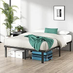Zinus Caleb 160 x 200 cm k&otilde;rgus 36 cm Voodi all hoiustatav terasraam kokkupandav voodiraam Must
