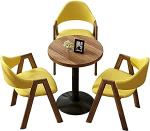 KIBONCY kaasaegne 3-osaline &uuml;mmargune laua ja toolide komplekt, 1 3 m&ouml;&ouml;bel, puidust ja pehme polsterdatud koos kodu / kohviku sisustusega (F)