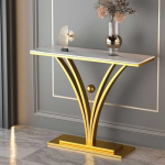Schlanke Konsolentische f&uuml;r Flur und Eingangsbereich, Ablage hinter dem Sofa, Marmor-Spiegel-Display, moderner Eingangstisch, Konsolentisch, moderner Beistelltisch f&uuml;r Flur und Eingangsberei