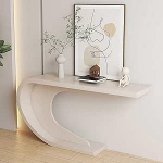 Konsolentisch f&uuml;r den Eingangsbereich, Mid Century Eingangstisch mit Aufbewahrung, schmaler Langer Sofatisch, Beistelltisch f&uuml;r Wohnzimmer, Flur, Foyer