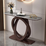 Moderner schmaler Konsolen-Sofatisch mit Metallrahmen, stilvoller Flur-Foyer-Tisch (C2, 150 cm) f&uuml;r Eingangsbereich, Wohnzimmer oder B&uuml;ro, platzsparendes Design