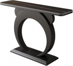 Rustikaler Konsolen-Akzenttisch aus Kunstmarmor, Sofatisch mit geometrischem Metallsockel f&uuml;r stilvolle Flur und Wohnzimmer, Dekoration, moderne Eingangsm&ouml;bel
