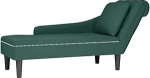 vidaXL Chaise Longue, siseruumide diivan koos parema k&auml;etoega, polsterdatud Chaise Longue elutuppa, magamistuppa, kontorisse, polsterdatud lamamistool, tumeroheline velvet