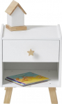 Vertbaudet Children's Bedroom Bedside Table Large Bear White One Size