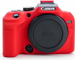 MUZIRI KINOKOO EOS R10 &uuml;mbris, silikoonist kaitsekott, mis &uuml;hildub Canon EOS R10 kaameraga koos kerge pehme kummist lihtsa kandekotiga - punane, punane, eos r10 kaamera &uuml;mbris