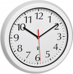 TFA Dostmann Outdoor Wall Clock, 60.3542.02, Radio-Controlled Wall Clock, Weatherproof with Glass Cover, for Garden, Patio, Swimming Pool, Bathroom Clock, 30.5 cm Diameter, White