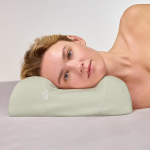 SLEEP & GLOW Omnia Beauty Pillow Anti-Age Blemish Prevention with Copper Pillowcase Fights Sleep Wrinkles Orthopaedic Memory Foam for Back and Side Sleep (Made in Italy)