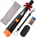 Sunpow Pin Pointer metallidetektorid - IP68 - T&auml;ielikult veekindel, 360&deg; otsingu metallidetektor koos v&ouml;&ouml;kotiga, vibratsiooni heli (kolm režiimi), 9 V patarei ja sametkott kaasas