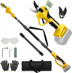 2-in-1 akuga oksak&auml;&auml;rid, teleskoopilised elektrilised oksak&auml;&auml;rid, &uuml;hildub Dewalt 18 V 20 V, maksimaalne ulatus kuni 4,1 m, 43 mm l&otilde;ikamisava, harjadeta mootor (ilma aku ja