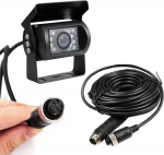 Camecho 12V-24V 4 pins 18 LED IR &ouml;ise n&auml;gemise veekindel tagantvaate kaamera +10M 4 pins kaabel auto / buss / veoauto / haagis / haagissuvila / haagissuvila / haagissuvila / raske tagurdamine