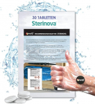 LevinQ Puritabs Maxi Value Pack Sterinova 30x vees&otilde;udmismasinate tabletid nagu Waterrower, Skandika, Hammer, + LevinQ kindad, ekstra kontsentreeritud, vetikate vastu