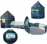 Benebomo Play Tent with Tunnel, 3-in-1 Play Tent, Ball Pit with Tunnel, Crawling Tunnel with Tent, Garden Playhouse Tent for Boys Girls Indoor/Outdoor