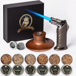 Cocktail-Smoker-Set mit Taschenlampe und Aromen Holzsp&auml;ne f&uuml;r Whiskey und Bourbon, altmodisches Kamin-Getr&auml;nke-Smoker-Set f&uuml;r Whiskey, Wein, Geschenk f&uuml;r Vater, Ehemann und Cocktail-Liebhaber