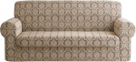 Irge Persia 2/3/4 Seater Elastic Damask Sofa Cover (Beige, 2 Seater)