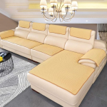 BK&MF diivanikate nahkdiivanile, super libisemisvastane diivanipehmendus diivanile lemmikloomadele, diivanim&ouml;&ouml;bli kaitsja eraldi saadaval - kreemikas v&auml;rvid 70 x 150 cm (28 x 59 tolli)