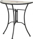 Siena Garden Stella laud, 35,5 x 70 x 71,5 cm, raam: Teras, pulberv&auml;rvitud matt must, pind: Mosaik, Lauaplaat: Keraamiline