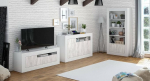 Dmora - Thornton Sideboard, Living Room Wardrobe, Living Room Buffet with Compartments, TV Stand, Modern Sideboard with 3 Doors, 144 x 42 x 87 cm, White