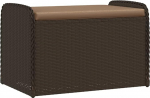 Tomostar Aufbewahrungstruhe f&uuml;r den Au&szlig;enbereich, Bank, Aufbewahrungsbox und Kissen, Braun, 80 x 51 x 52 cm, Polyrattan