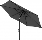 Doppler Jack P&auml;ikesevari aeda 250 cm tumehall - &Uuml;mmargune p&auml;ikesevari r&otilde;dule ja terrassile - Kokkupandav vihmavari - R&otilde;du p&auml;ikesevari - Kurblikuga vihmavari - Aia vihmavari kurbli funktsiooniga