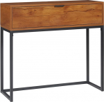 HOMCOM konsoollaud, koridorilaud hoiuruumiga, 80 x 30 x 76 cm, k&uuml;ljelaud, diivanilaud v&auml;ikesesse tuppa, sissep&auml;&auml;s, koridor, elutuba, pruun