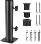 Standpipe P&auml;ikesevarju hoidja reguleeritav 3 PVC reduktsioonir&otilde;ngaga (32/38/48 mm), P&auml;ikesevarju hoidja maandatud varrukas P&auml;ikesevarju sisseehitus 8 terasnaagliga, must