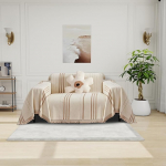 DREAMINGO tugitooli kate pestav &scaron;enill diivan Kaitsja lemmikloomadele Lapsed Beež kohvi tool diivan katab 1 padi diivanil triibuline Jacquard mitmek&uuml;lgne diivan viskamine Slipcover jaoks