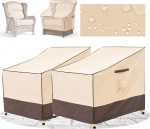 F&J Outdoors Cover Garden Chairs Veekindel aiatoolide kate 102 x 102 x 66/91 cm Pack of 2 aiam&ouml;&ouml;bli kaitse ilmastikukindel suur &uuml;he diivaniga massaažitooli kaitsekate aiam&ouml;&ouml;bel